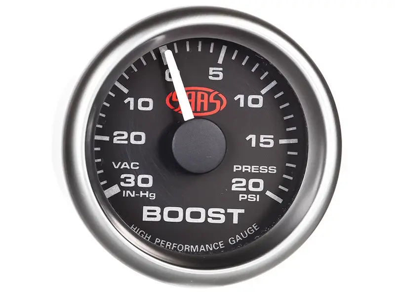 SAAS Boost Gauge 30inHg-20psi 52mm Muscle Series I Black 12V SG-TB52B - view 3