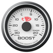 SAAS Boost Gauge 30inHg-20psi 52mm Muscle Series I White 12V SG-TB52W - view 1
