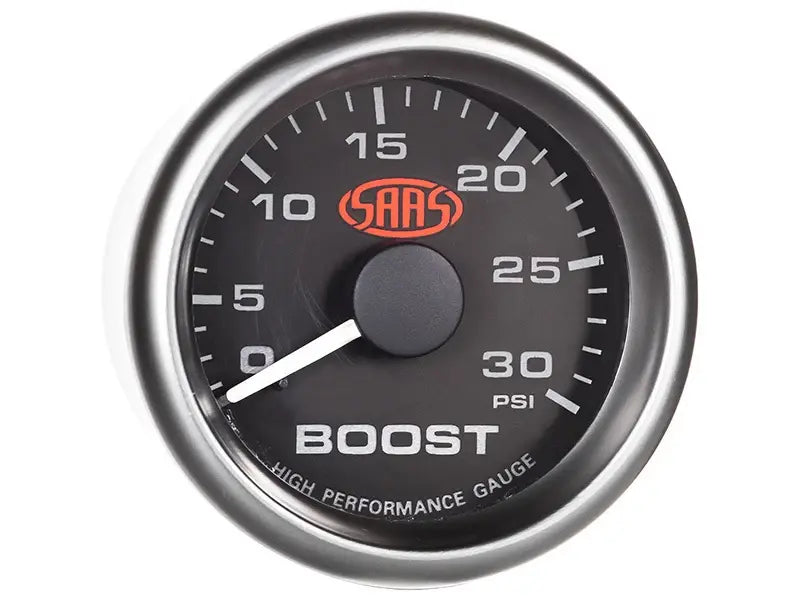 SAAS Boost Gauge Diesel 0-30 psi 52mm Muscle Series I Black 12V SG-TBD52B - view 3