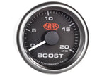 SAAS Boost Gauge Diesel 0-20 psi 52mm Muscle Series I Black 12V SG-TBD52B1 - view 3
