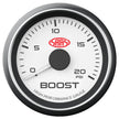 SAAS Boost Gauge Diesel 0-20 psi 52mm Muscle Series I White 12V SG-TBD52W1 - view 1