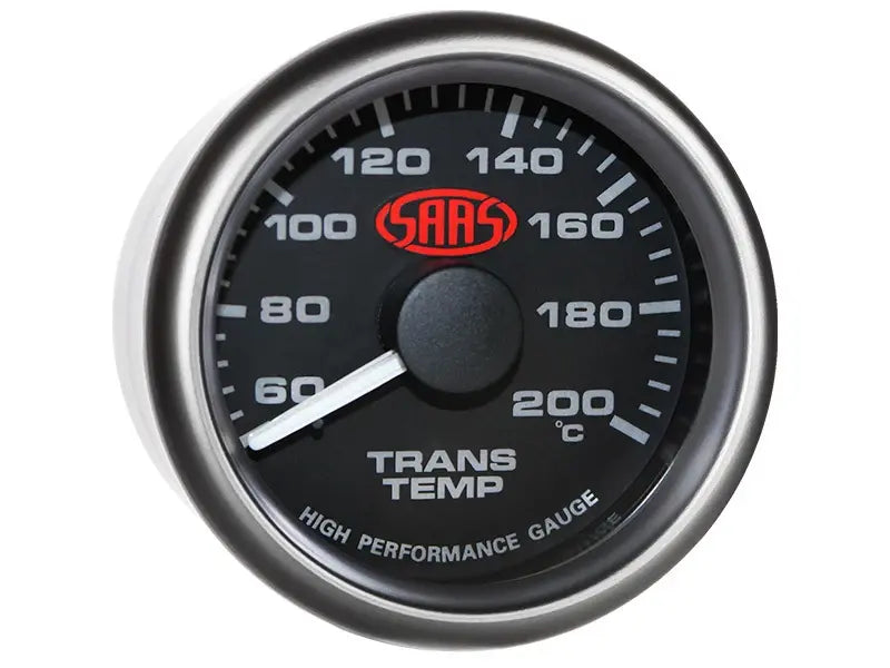 SAAS Trans Oil Temp Gauge 60°-200° 52mm Muscle Series I Black 12V SG-TT52B - view 3