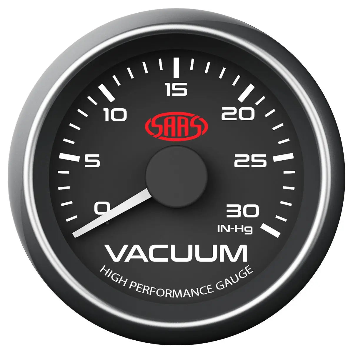 SAAS Vacuum Gauge 0-30inHg 52mm Muscle Series I Black 12V SG-VAC52B - view 1