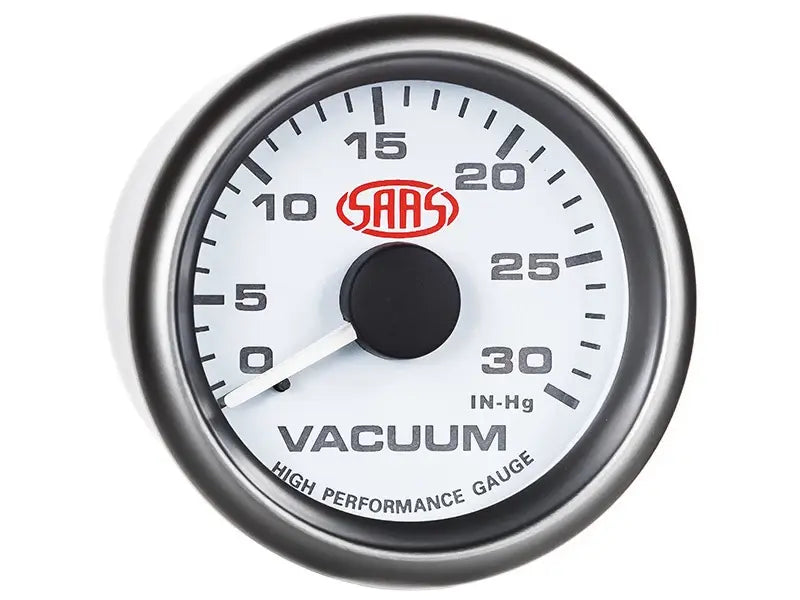 SAAS Vacuum Gauge 0-30inHg 52mm Muscle Series I White 12V SG-VAC52W - view 3