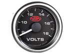 SAAS Volt Gauge 8v-18v 52mm Muscle Series I Black 12V SG-VLT52B - view 3