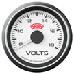 SAAS Volt Gauge 8v-18v 52mm Muscle Series I White 12V SG-VLT52W - view 1