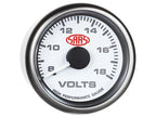 SAAS Volt Gauge 8v-18v 52mm Muscle Series I White 12V SG-VLT52W - view 3