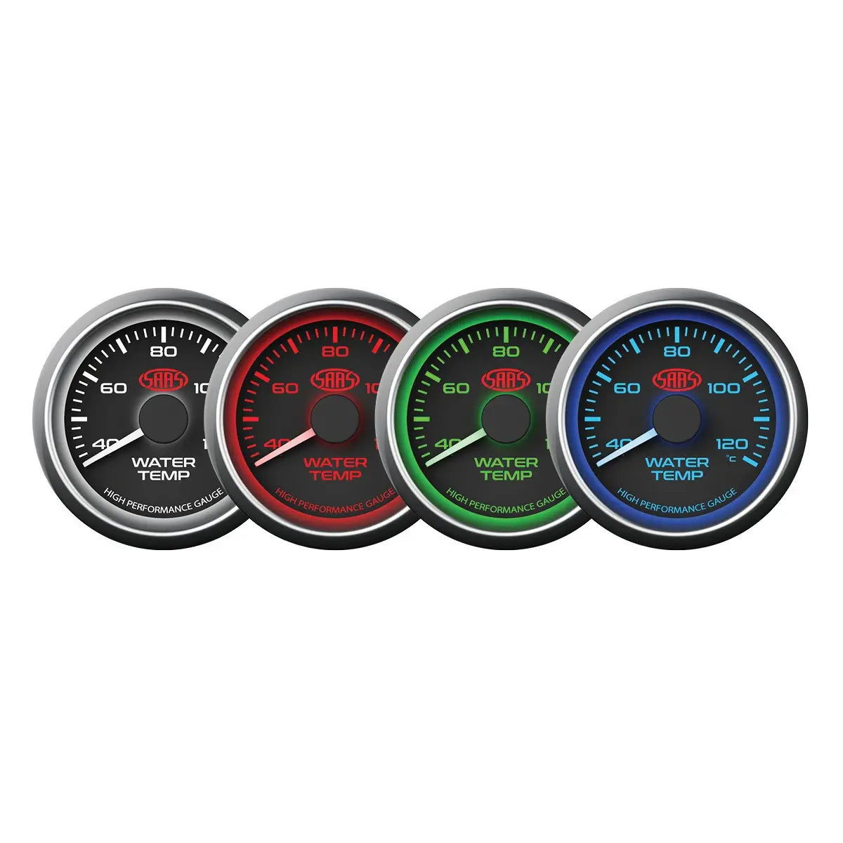 SAAS Water Temp Gauge 40°-120° 52mm Muscle Series I Black 12V SG-WT52B - view 2
