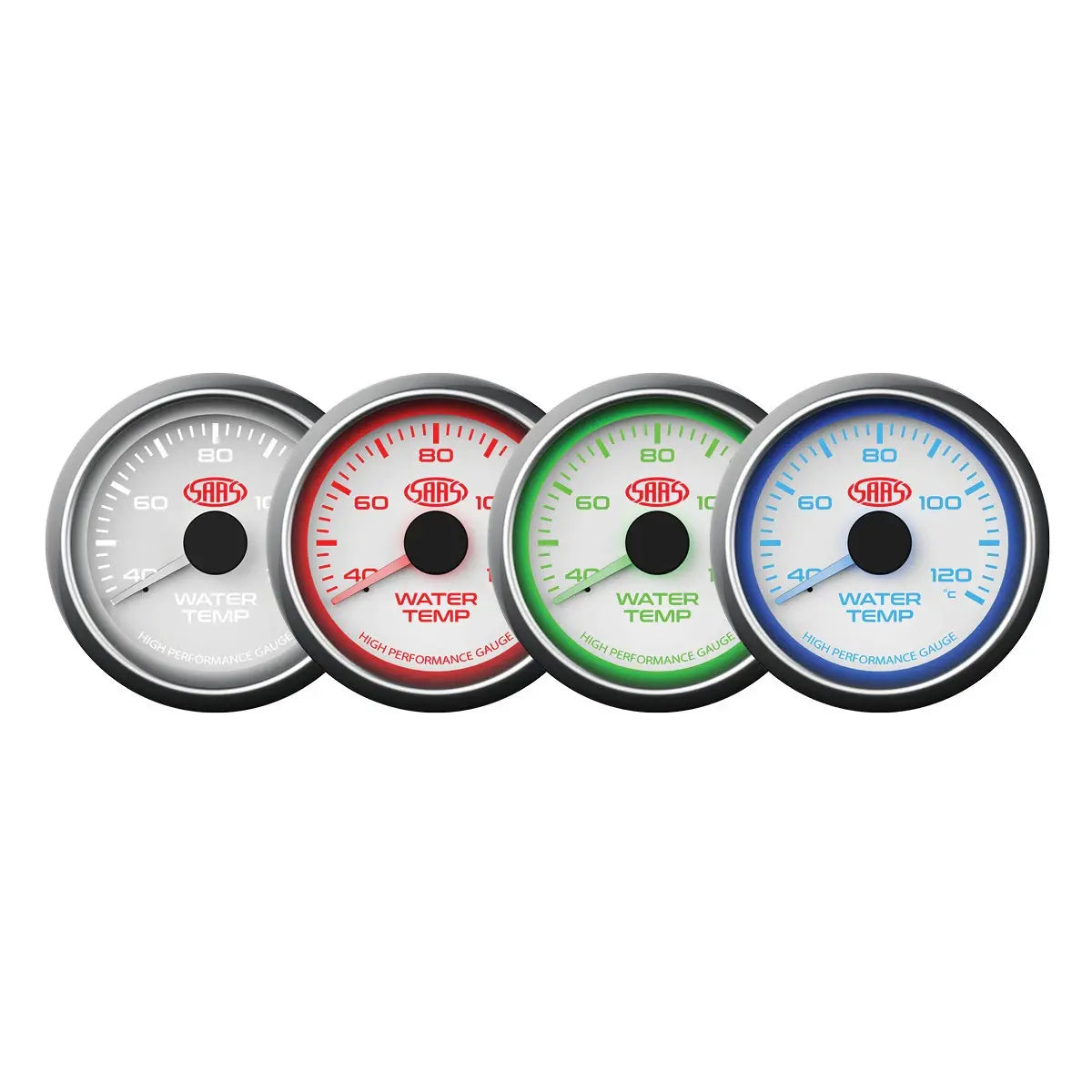 SAAS Water Temp Gauge 40°-120° 52mm Muscle Series I White 12V SG-WT52W - view 2
