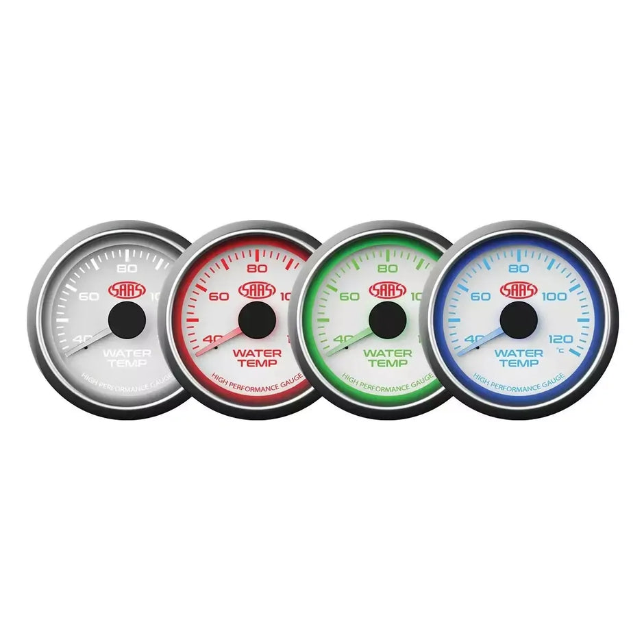 SAAS Water Temp Gauge 40°-120° 52mm Muscle Series I White 12V SG-WT52W - view 4