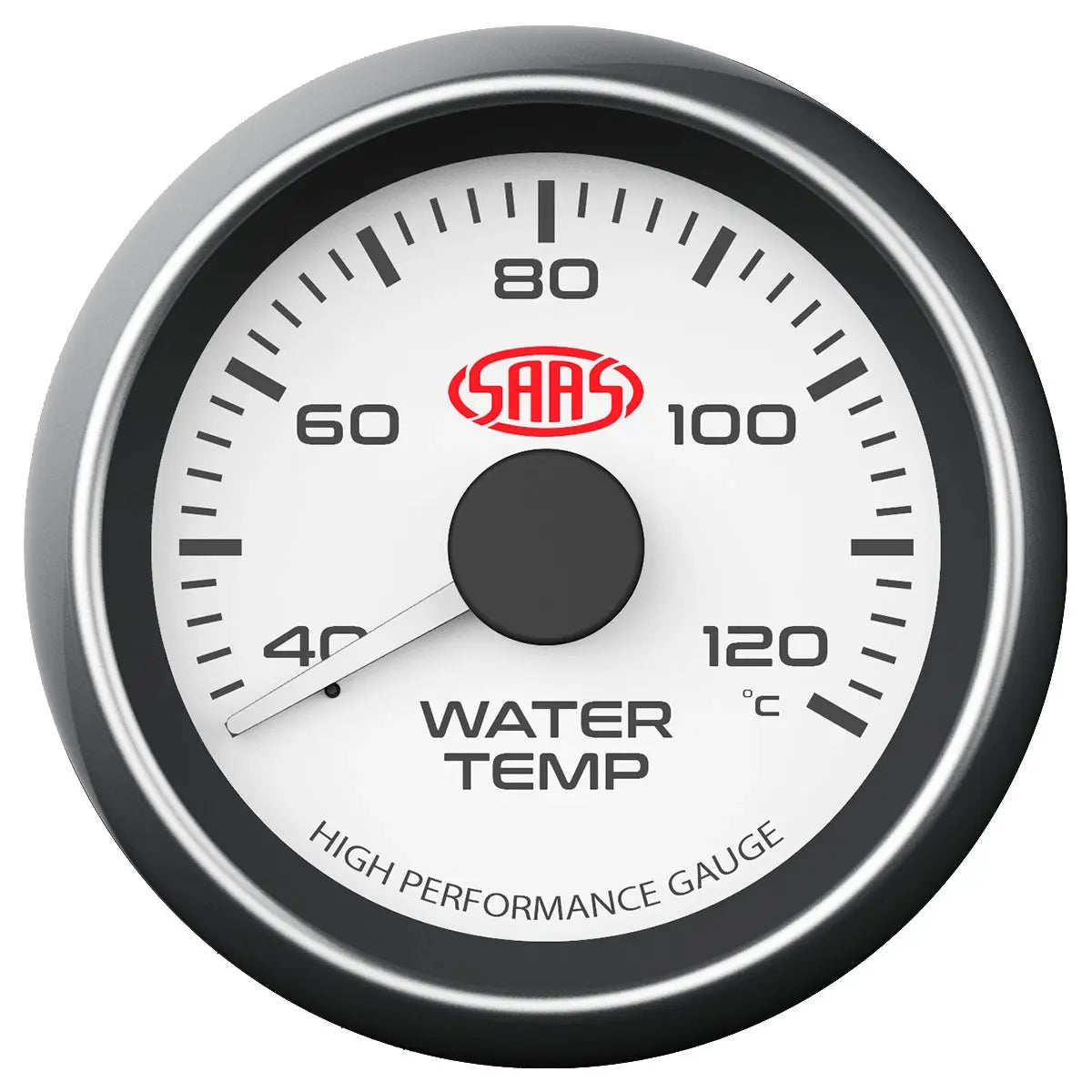 SAAS Water Temp Gauge 40°-120° 52mm Muscle Series I White 12V SG-WT52W - view 1