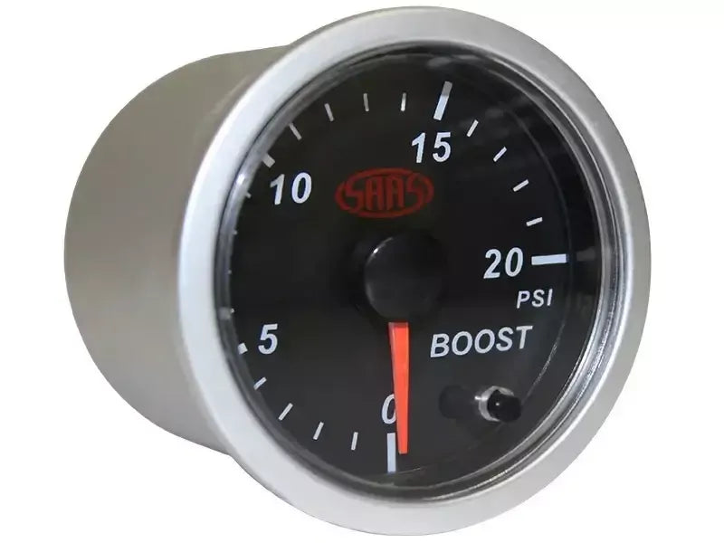 SAAS Boost Gauge Diesel 0-20 psi 52mm Street Series Black 12V SG21212 - view 1
