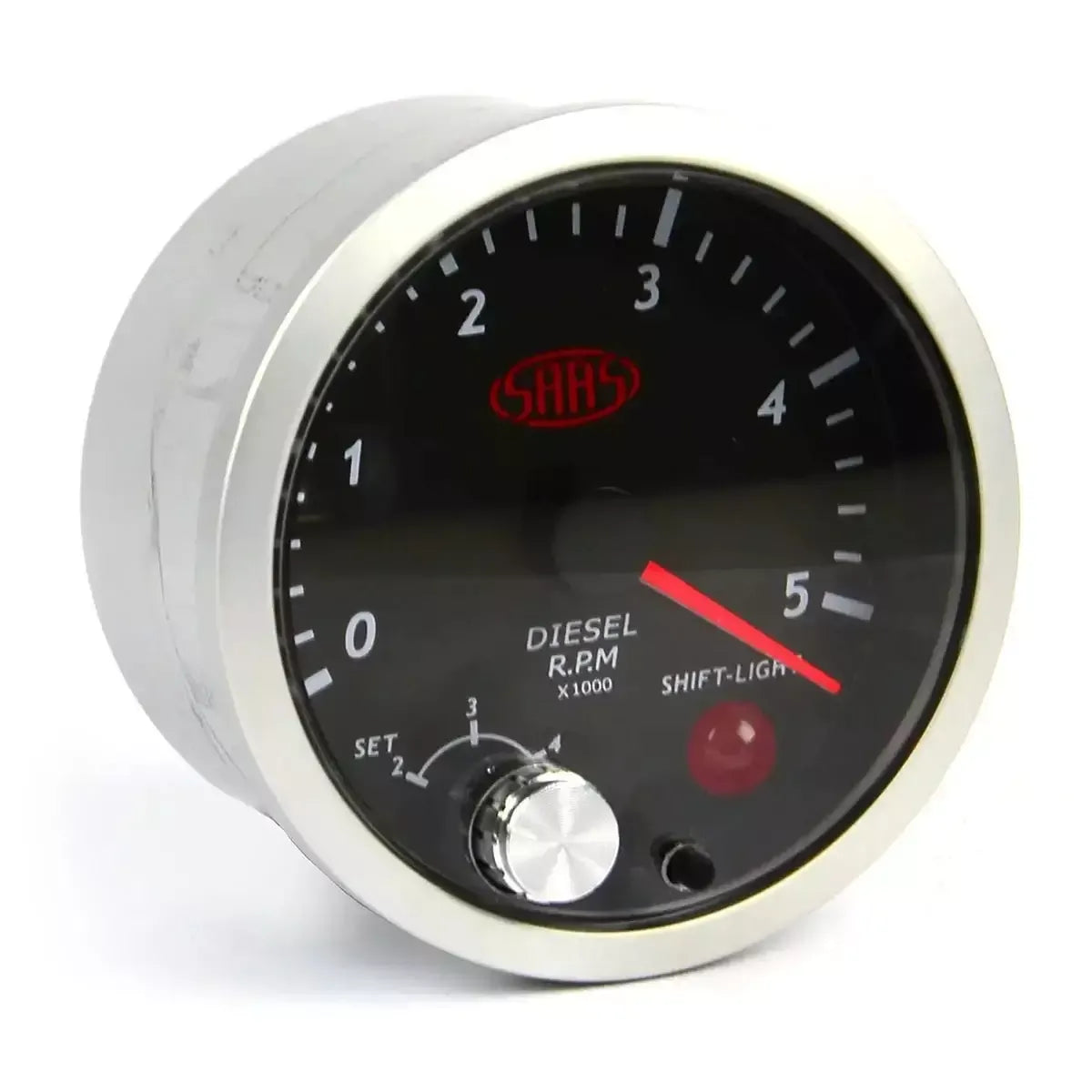 SAAS Tachometer Diesel 0-5K Shiftlight 80mm (3 1/8