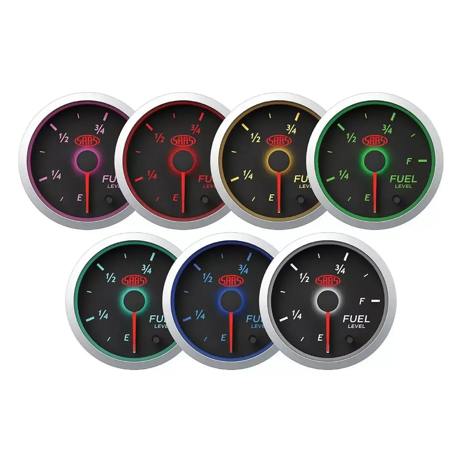 SAAS Fuel Level Gauge 52mm Street Series Black 12V SG21290 - view 5