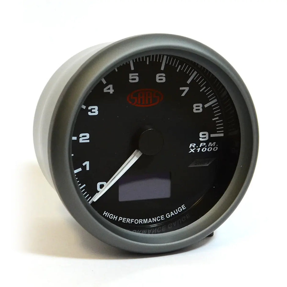 SAAS Tachometer 0-9K Shiftlite 80mm (3 1/8