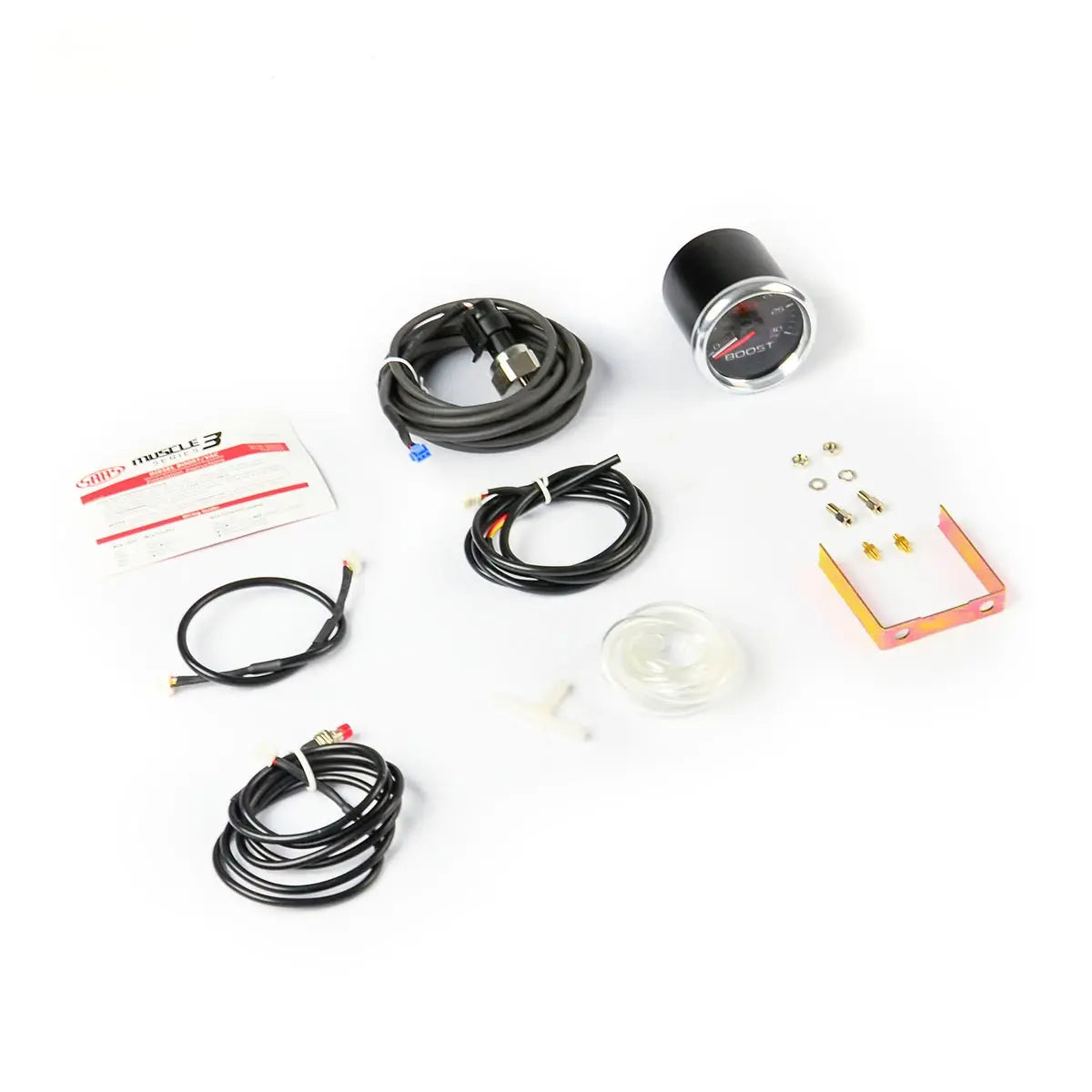 SAAS Boost Gauge Diesel 0-30 psi 52mm Muscle Series 3 Black 12V SG32213 - view 4