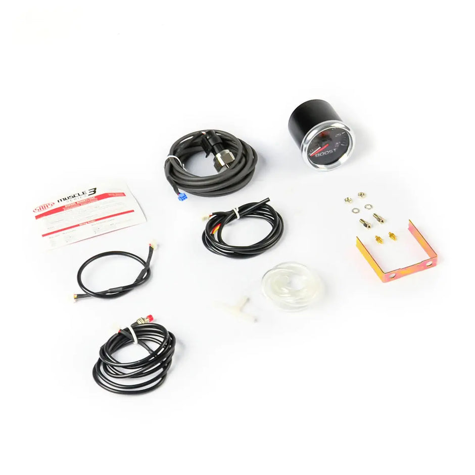 SAAS Boost Gauge Diesel 0-30 psi 52mm Muscle Series 3 Black 12V SG32213 - view 4