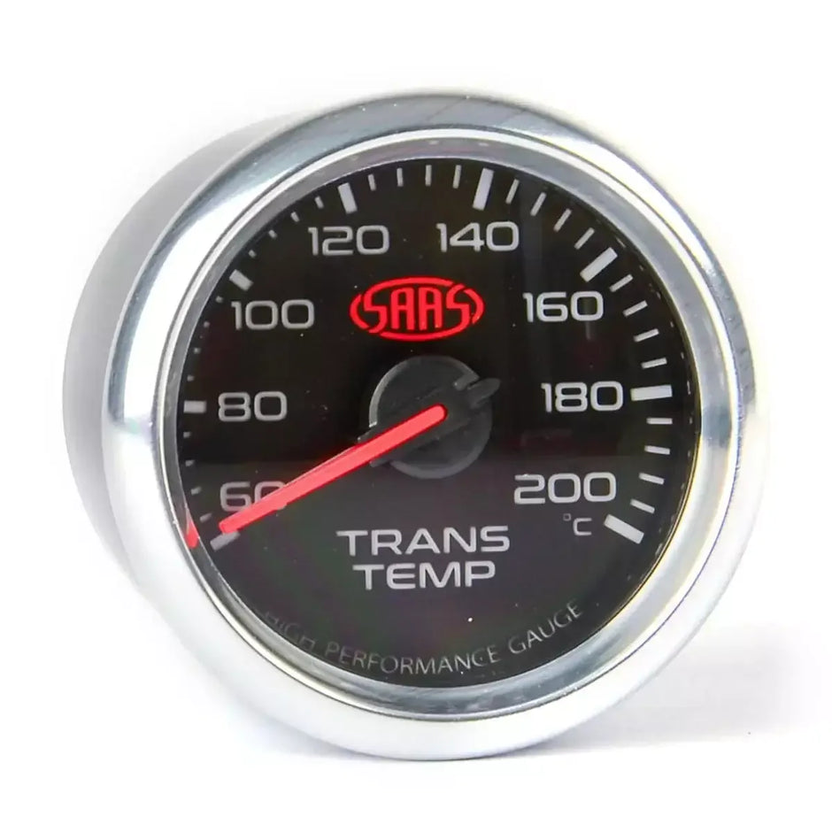 SAAS Trans Temp Gauge 60°-200° 52mm Muscle Series 3 Black 12V SG32222 - view 1