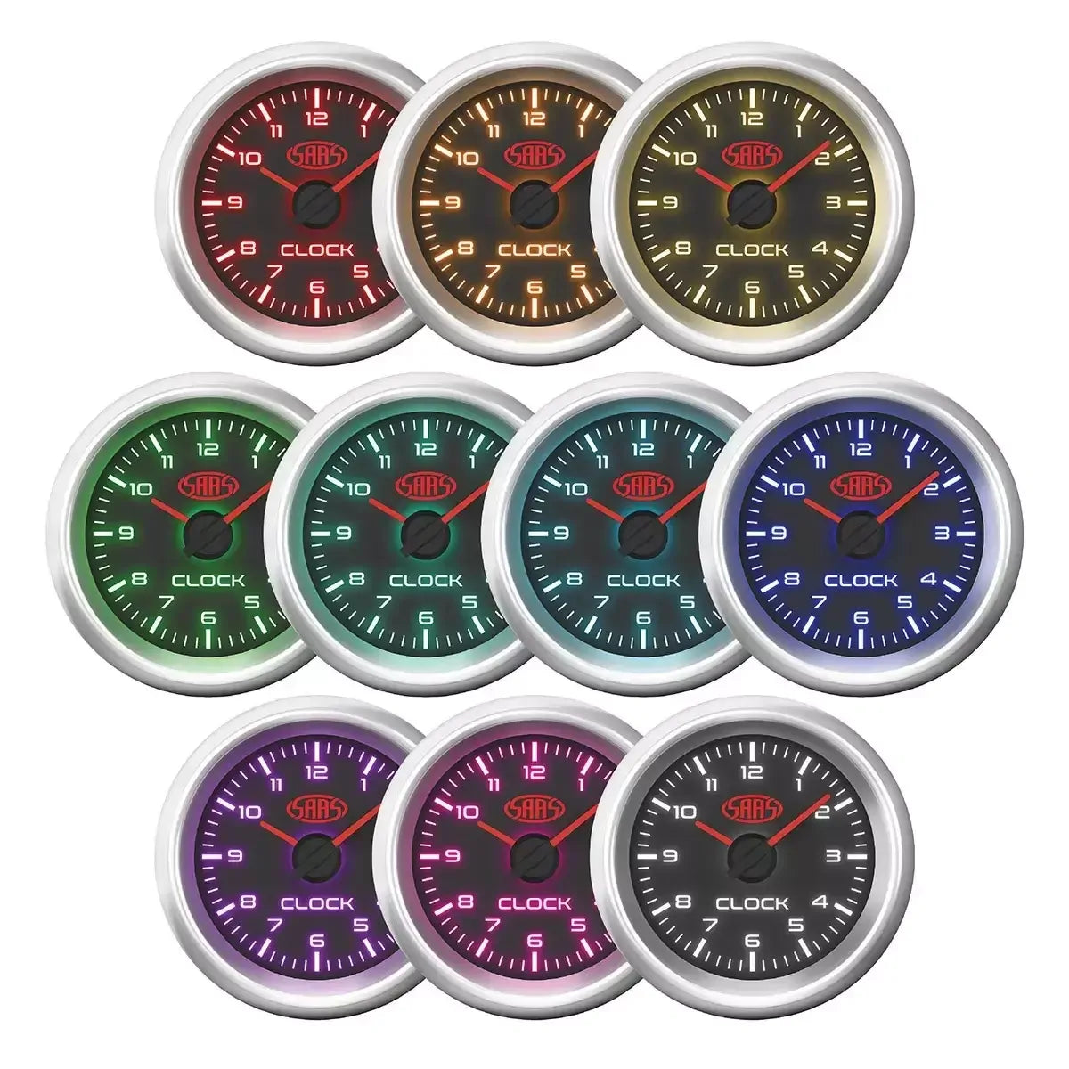 SAAS Clock Analogue 52mm Muscle Series 3 Black SG32294 - view 5