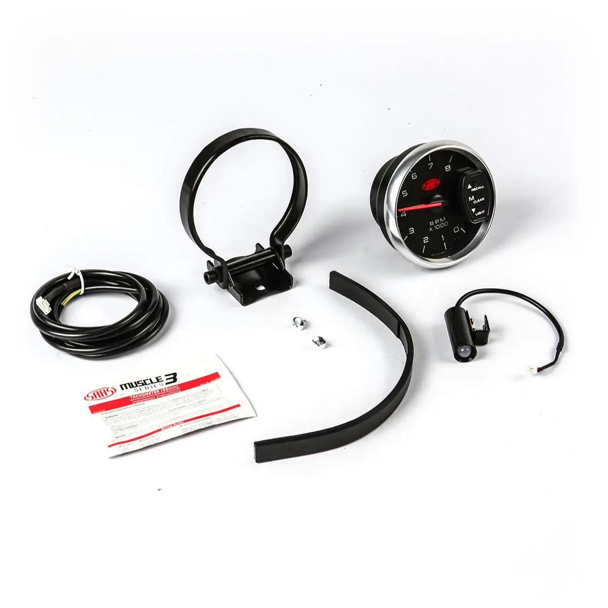 SAAS Tachometer 0-8K Shiftlite 3 3/4