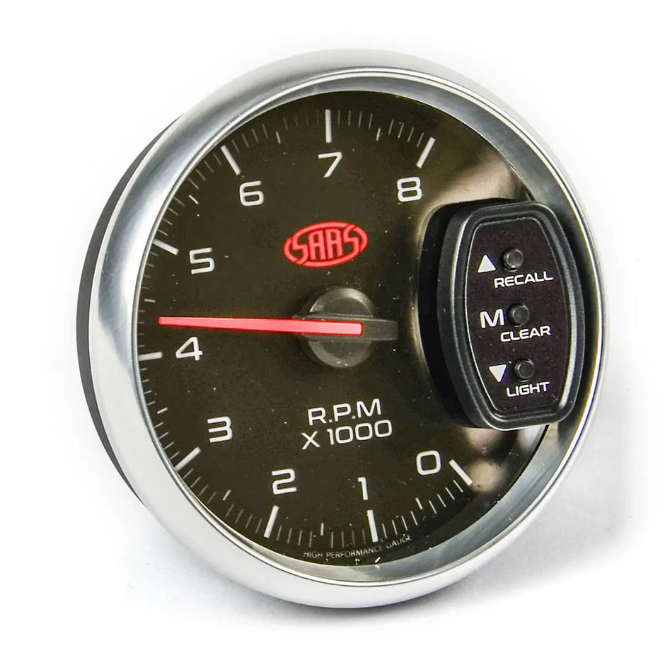 SAAS Tachometer 0-8K Shiftlite 3 3/4