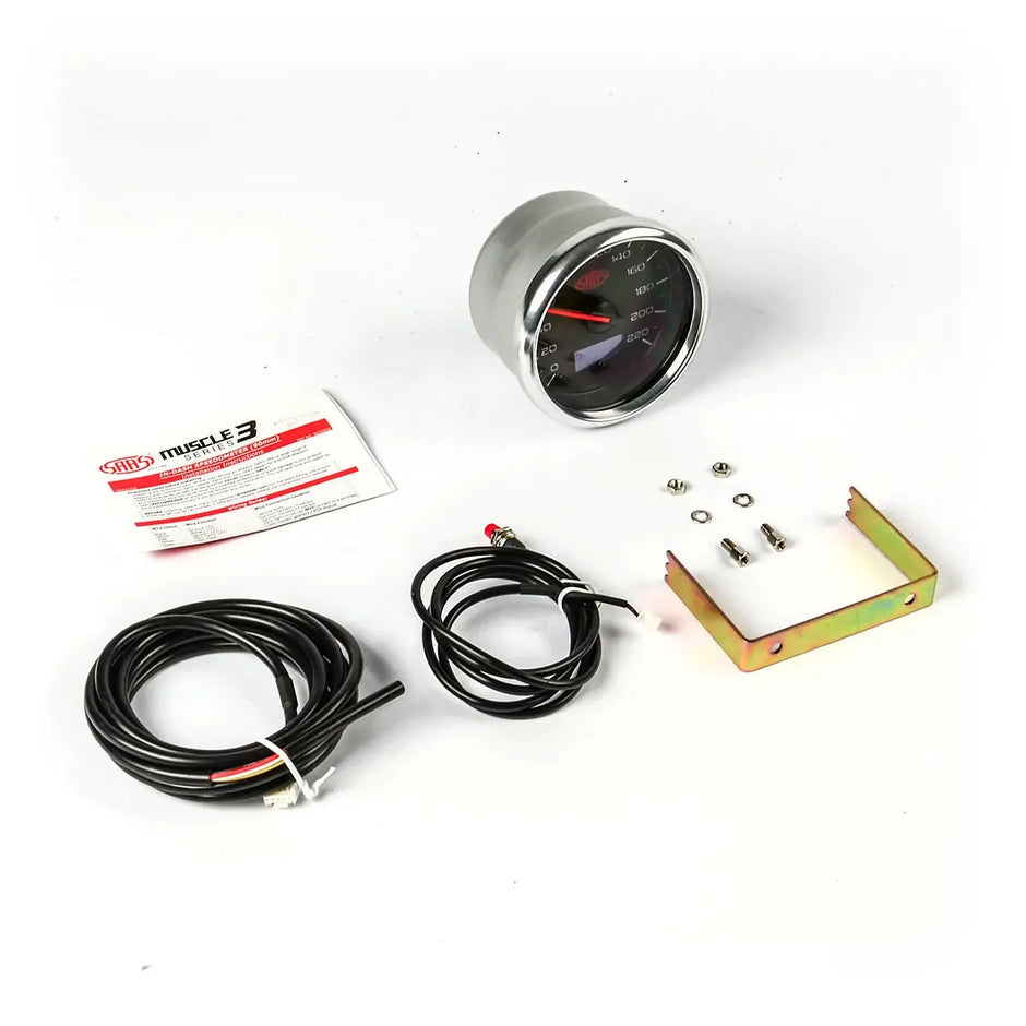 SAAS Speedo 0-220 KPH 80mm (3 1/8