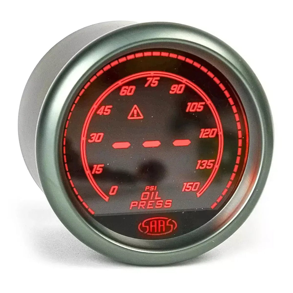 SAAS Oil Pressure Gauge 0-150 psi 52mm Muscle Digital Series 12V SG41230 - view 1