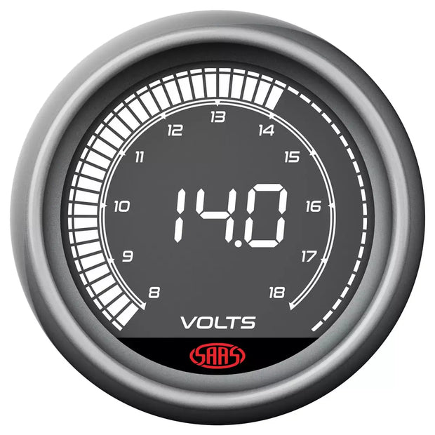 SAAS Volt Gauge 8v-18v 52mm Muscle Digital Series 12V SG41250 - view 2