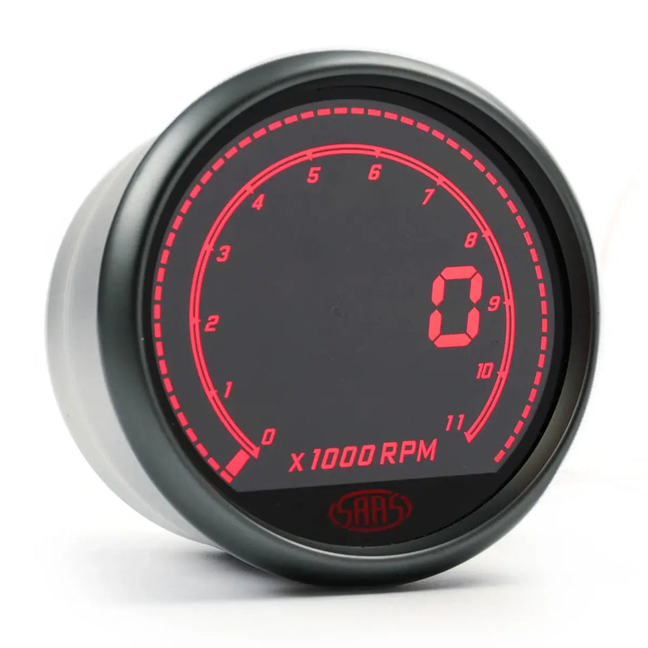 SAAS Tachometer 0-11K Shiftlite 80mm (3 1/8
