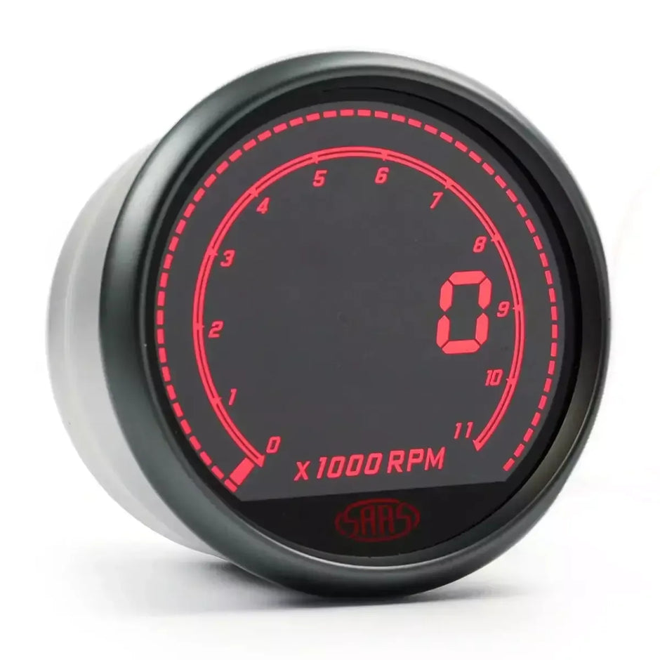 SAAS Tachometer 0-11K Shiftlite 80mm (3 1/8") In Dash Muscle Digital Series 12V SG41264 - view 1