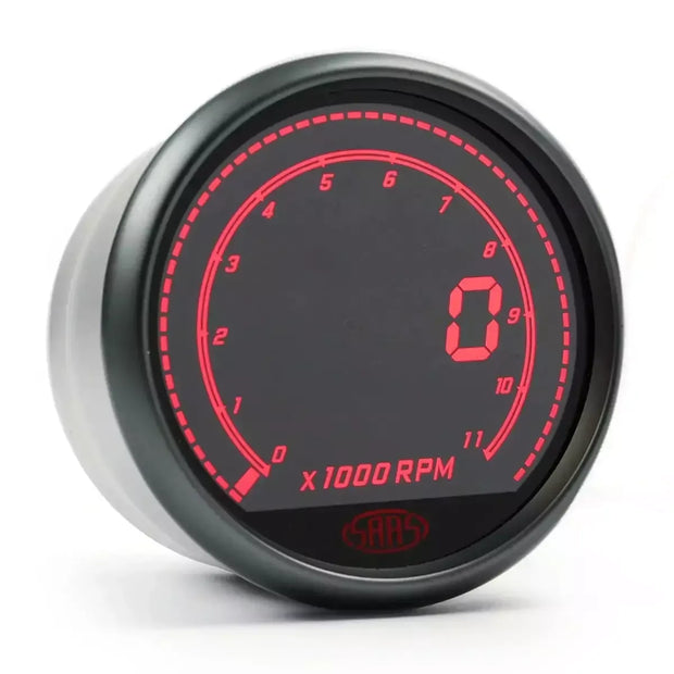 SAAS Tachometer 0-11K Shiftlite 80mm (3 1/8") In Dash Muscle Digital Series 12V SG41264 - view 1