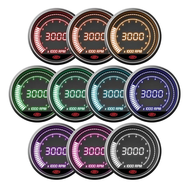 SAAS Tachometer 0-11K Shiftlite 80mm (3 1/8") In Dash Muscle Digital Series 12V SG41264 - view 2