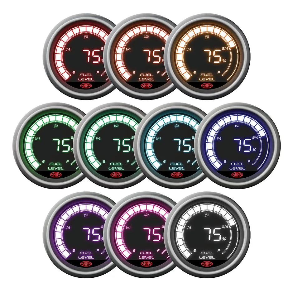 SAAS Fuel Level Gauge 52mm Muscle Digital Series 12V SG41290 - view 2