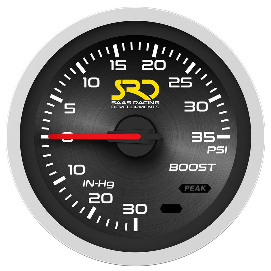 SAAS Boost Gauge - 30inHg-35psi 52mm SRD Series 12V SG51211 - view 3