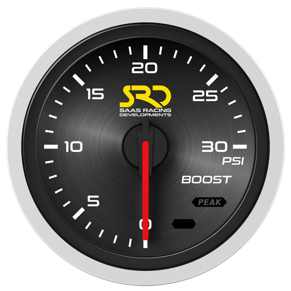 SAAS Boost Gauge Diesel 0-30psi 52mm SRD Series 12V SG51213 - view 3