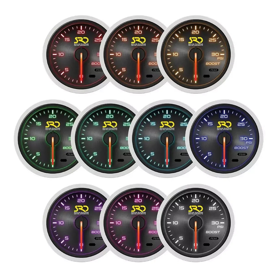 SAAS Boost Gauge Diesel 0-30psi 52mm SRD Series 12V SG51213 - view 5