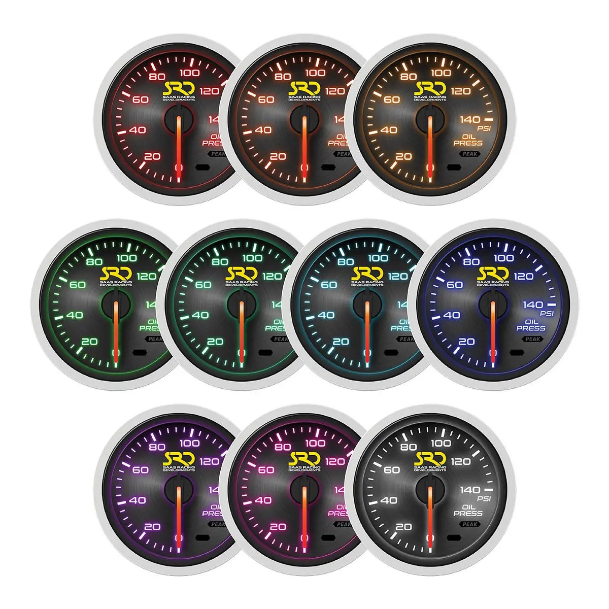 SAAS Oil Pressure Gauge 0-140psi 52mm SRD Series 12V SG51230 - view 2