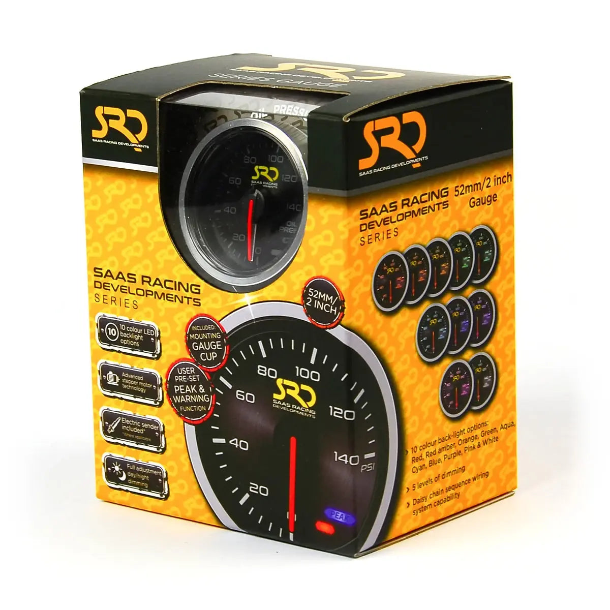 SAAS Oil Pressure Gauge 0-140psi 52mm SRD Series 12V SG51230 - view 6