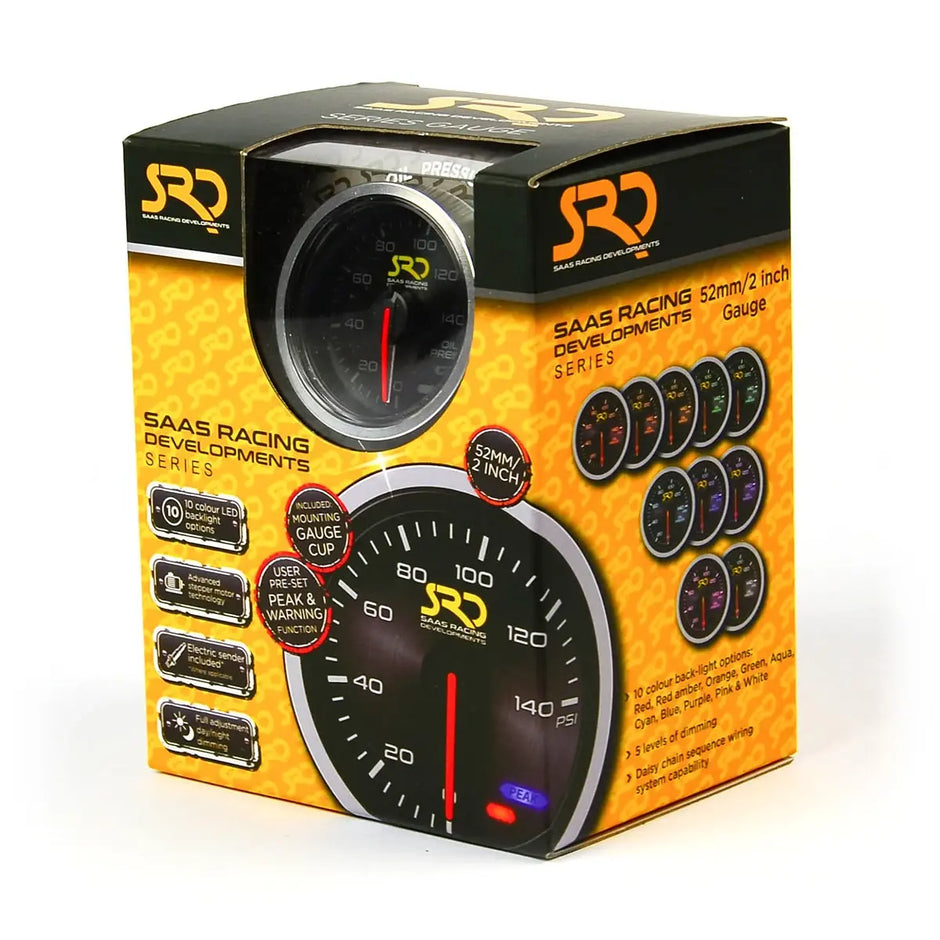 SAAS Oil Pressure Gauge 0-140psi 52mm SRD Series 12V SG51230 - view 6