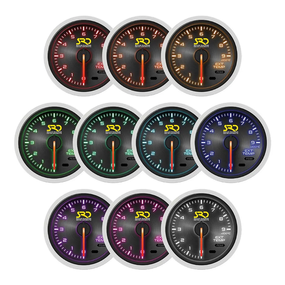 SAAS Exhaust Temp Gauge 0°-900° 52mm SRD Series 12V SG51240 - view 2