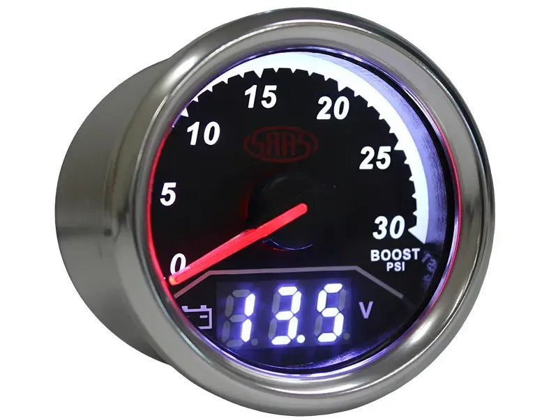 SAAS Dual Gauge Boost 0-30 Psi/Volt 8v-18v Analogue/Digital Trax Series 12V SG611250 - view 4