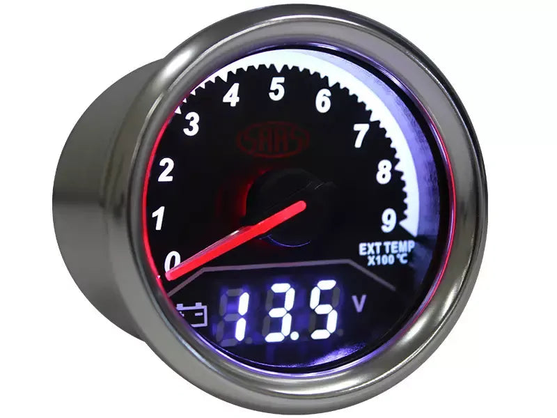 SAAS Dual Gauge Exhaust Temp 0°-900°/Volt 8v-18v Analogue/Digital Trax Series 12V SG614050 - view 1