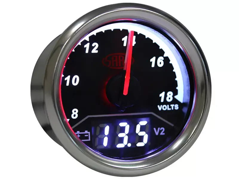 SAAS Dual Gauge Volt 8v-18v/Volt 8v-18v Analogue/Digital Trax Series 12V SG615050 - view 1