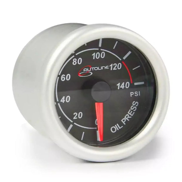 SAAS Oil Press Gauge 0-140psi 52mm Autoline Series Black 12V SG71230 - view 1