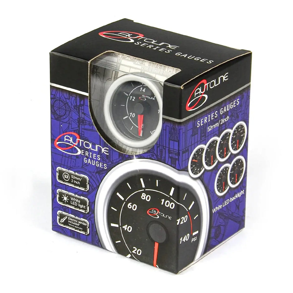 SAAS Volt Gauge 8v-18v 52mm Autoline Series Black 12V SG71250 - view 4