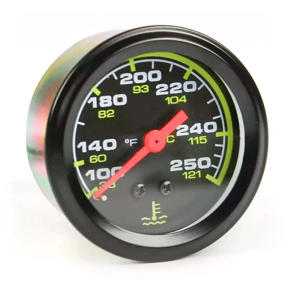 SAAS Water Temp Mechanical Gauge Dual Scale 38°C/100°F to 121°C/250°F 12V SG72220 - view 1