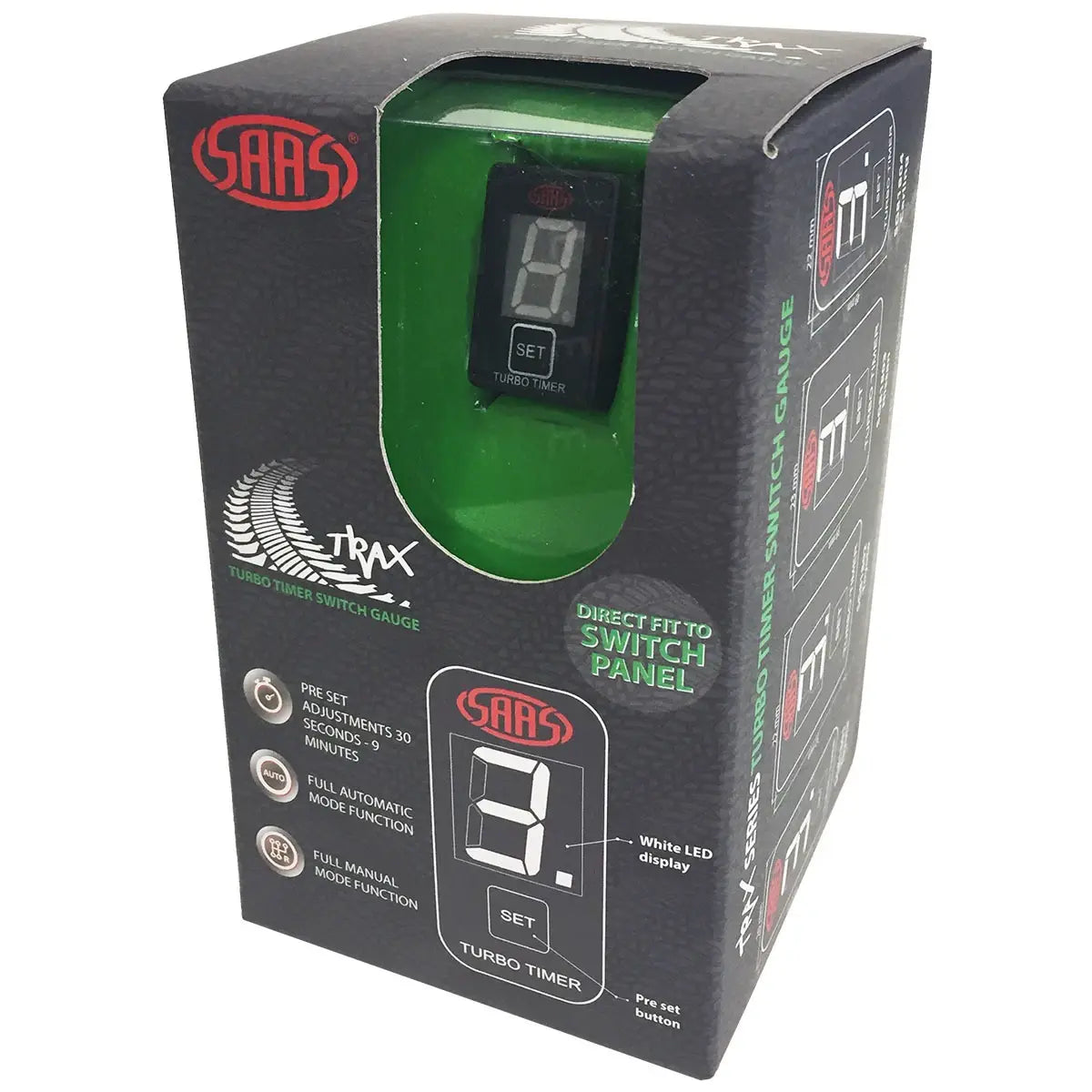 SAAS Turbo Timer Digital Switch 9 min Toyota Mount 35.1mm x 13mm 12V SG81801 - view 3