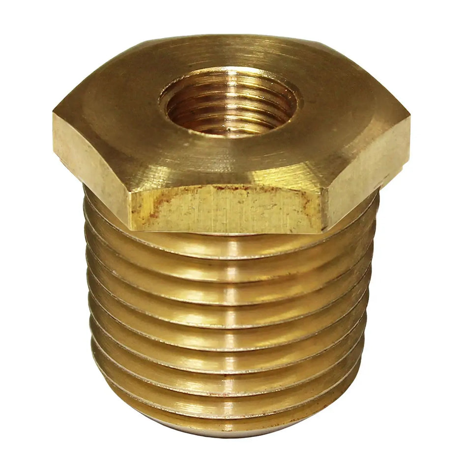 SAAS Gauge Bush Brass Adaptor 3/8-18 NPT to 1/8-27 NPT SGA-320051 - view 1