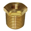 SAAS Gauge Bush Brass Adaptor 3/8-18 NPT to 1/8-27 NPT SGA-320051 - view 1