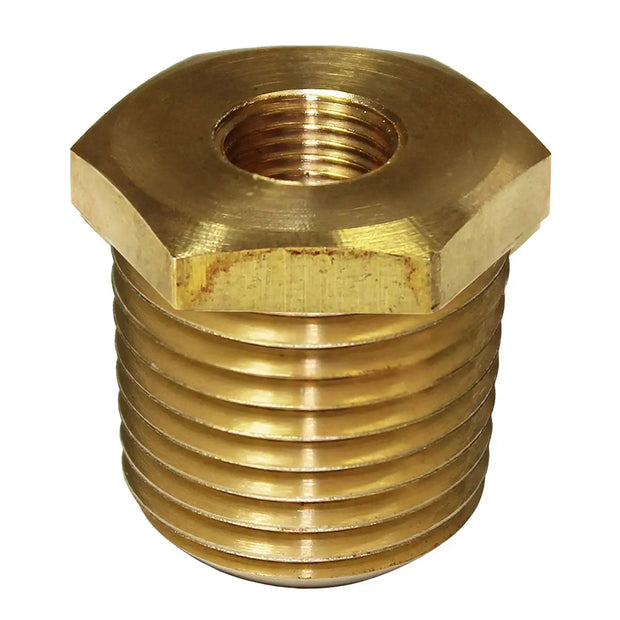 SAAS Gauge Bush Brass Adaptor 3/8-18 NPT to 1/8-27 NPT SGA-320051 - view 1